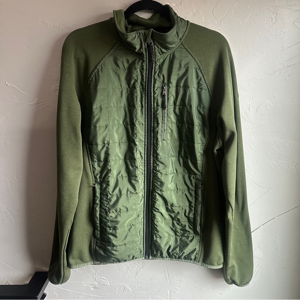 Orvis Green Quilted Jacket Fleece Hybrid Outdoor‎ Gorpcore Utility Zip Up Hiking